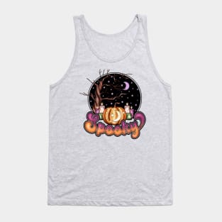 Spooky retro halloween design Tank Top